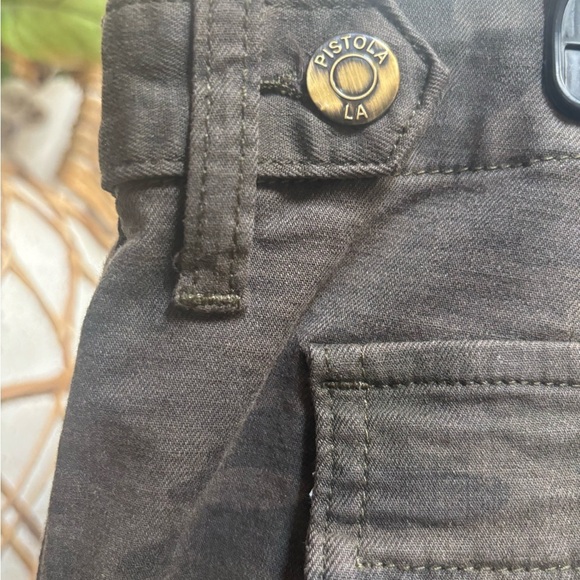 PISTOLA Olive Camouflage Cargo Utility Pants High Rise Relaxed Trousers Sz 33 - Picture 10 of 12